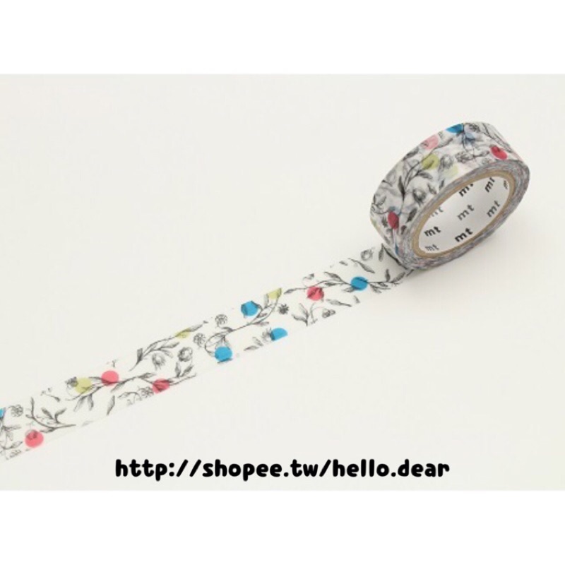 整卷 日本正版mt Online Shop 第六彈網路商店限定和紙膠帶 花柄ドット 蝦皮購物