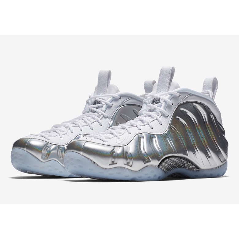nike air foamposite silver