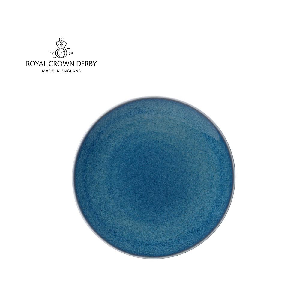 【Royal Crown Derby】Art Glaze藝術彩釉系列-21CM點心盤-滄藍