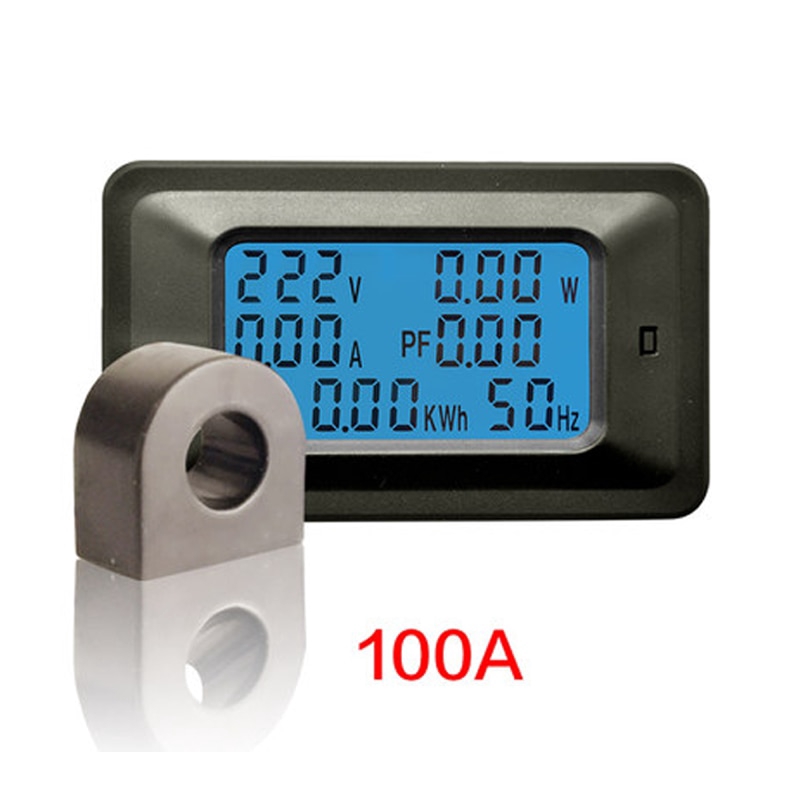 AC22KW 110~250V 100A 數字電壓電源能量電壓表電流表指示器電流安培電壓瓦特表測試儀檢測器