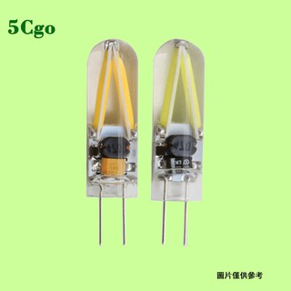 5Cgo【含稅】十個一組G4 led 2w12V6v 燈絲燈玻璃透明替鹵素燈珠插腳插泡防水小燈泡520707676387