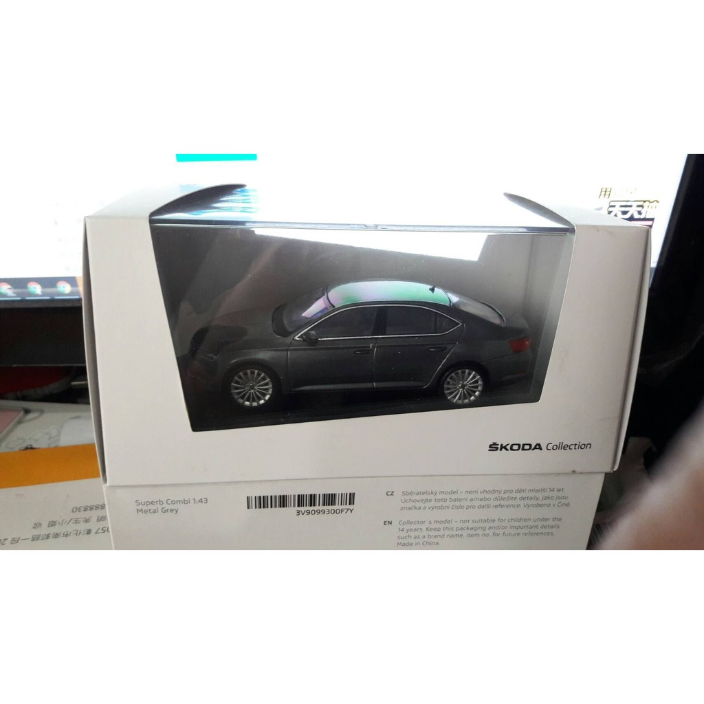 {藤井小舖}汽車模型 原廠 1:43 SKODA Superb 黑色