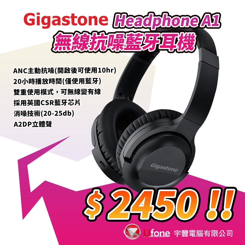 Gigastone Headphone A1 無線抗噪藍牙耳機