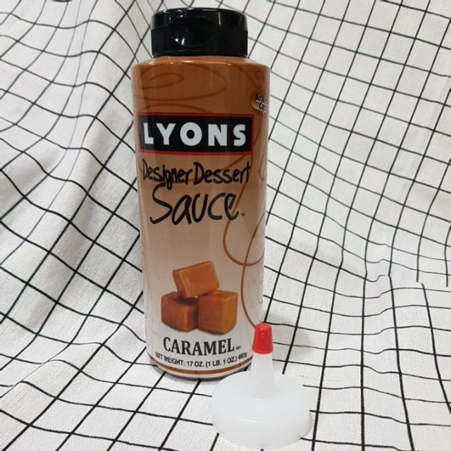 美國 Lyons 經典設計師裝飾醬 - 焦糖風味 加贈細嘴頭 焦糖醬 焦糖瑪奇朵醬