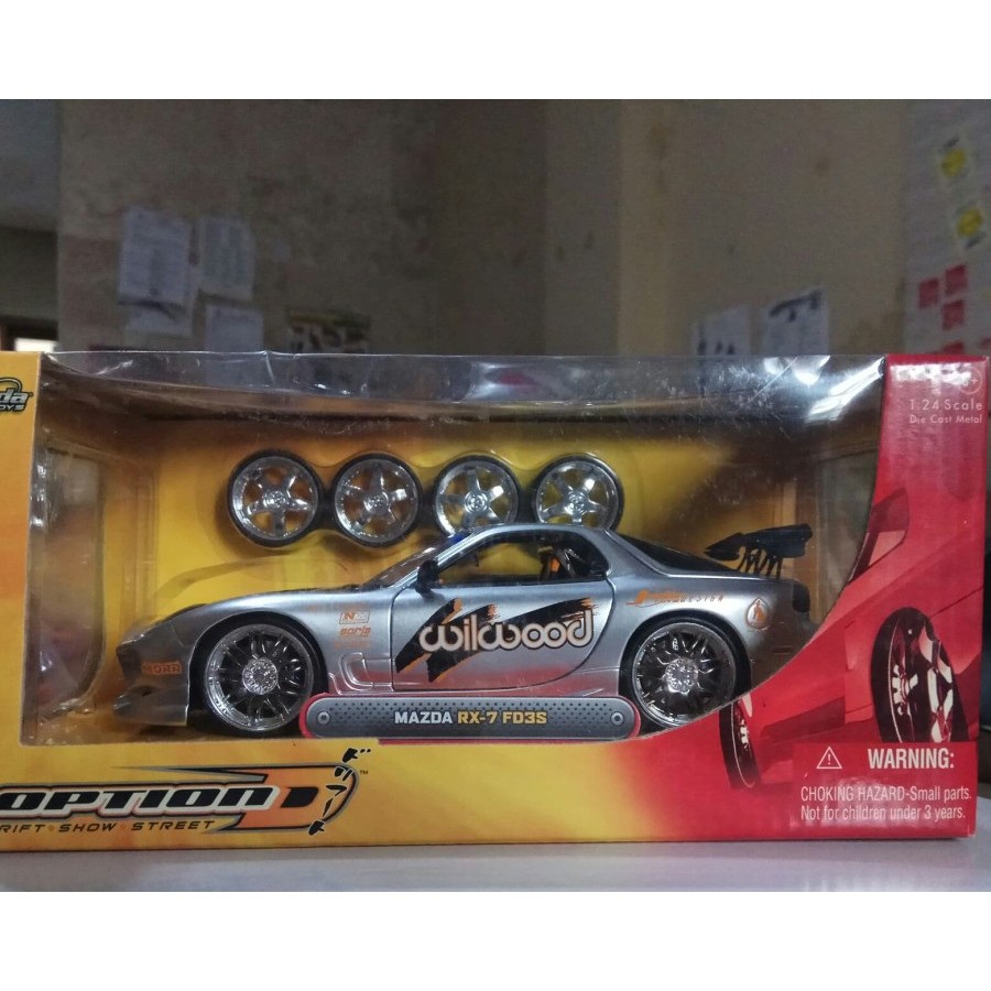 Import Racers Jada Toys Mazda Rx-7 1:24 DieCast Metal 頭文字D