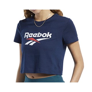 【REEBOK】Reebok 經典 Logo 短板 寬鬆短袖 上衣 女 深藍