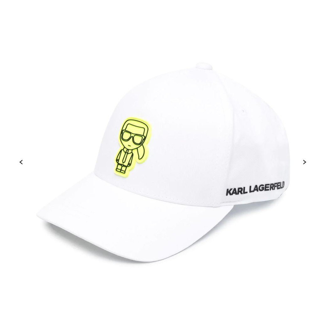 現貨老佛爺卡爾拉格斐 Karl Lagerfeld K/Ikonik patch baseball cap 黑/白棒球帽