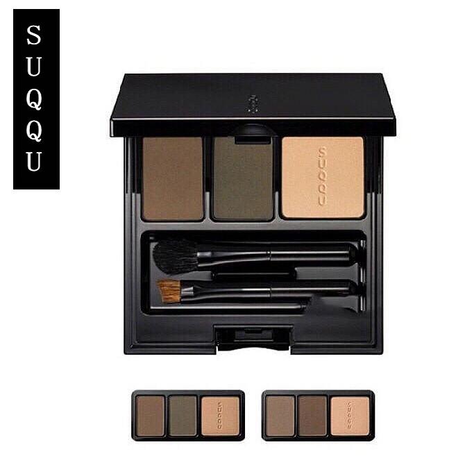 Eustore現貨 Suqqu自然平衡眉粉盒balancing Eyebrow三色眉餅盤01苔綠色 02 茶色 蝦皮購物