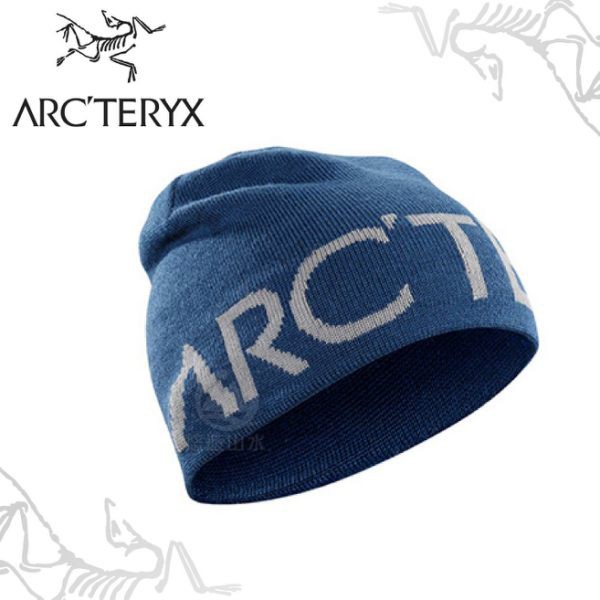 ARC'TERYX 始祖鳥 WORD HEAD TOQUE Logo 針織毛帽《崔萊頓藍/煙灰》15221/雪帽