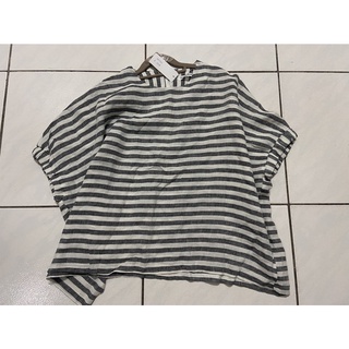 (全新)正韓 女大人棉麻寬版短袖上衣 顯瘦 大尺碼 size：2L (XXL)