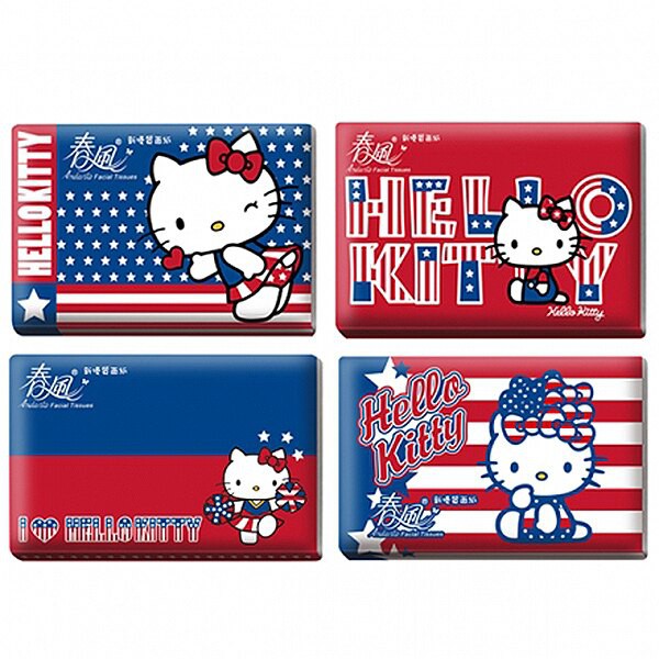 春風 Hello Kitty 袖珍包面紙 (10抽(雙層)x30包)/袋 隨機【康鄰超市】