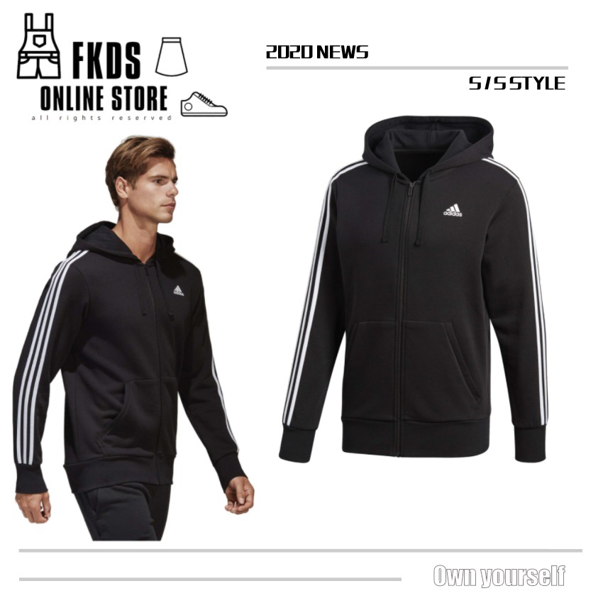 adidas ess 3s fz hood