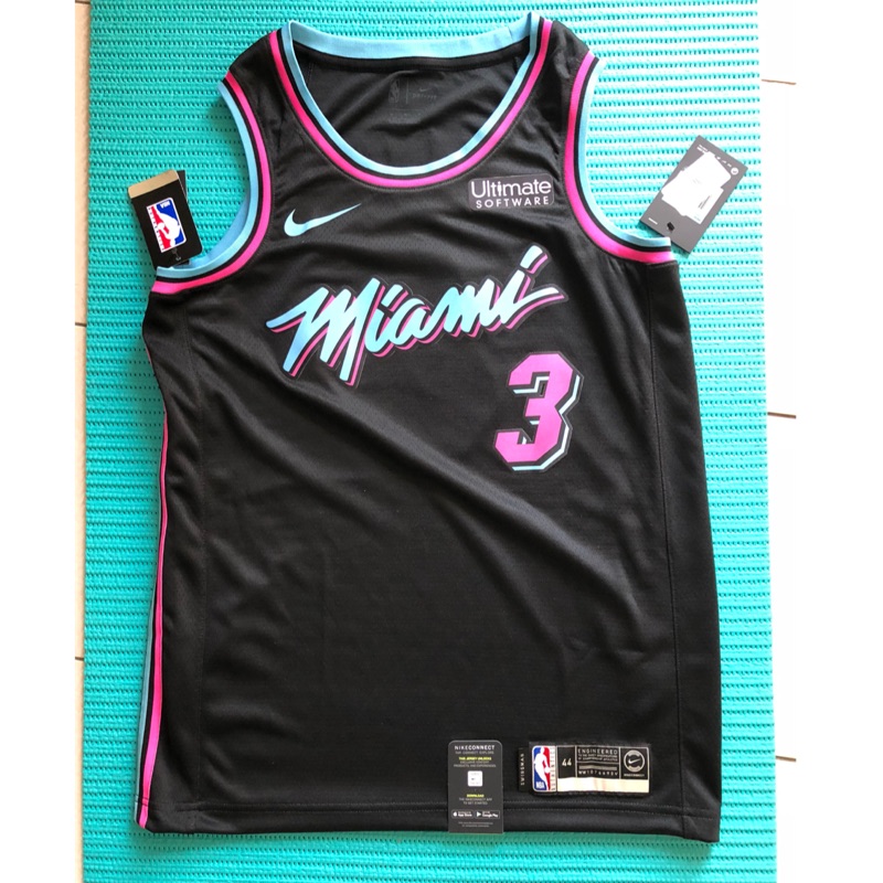 Nike 邁阿密熱火隊 Miami heat Dwyane wade 閃電俠 偉德 南灣 城市版 球衣S號