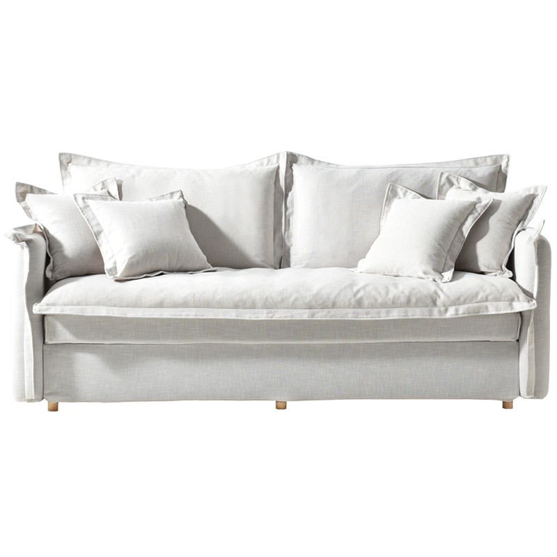 新上架-北歐簡約現代沙發床小戶型布藝沙發兩用雙人客廳整裝羽絨直排三人