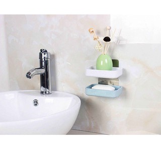 強力貼塑膠肥皂架 ESH63 免鑽免釘 無痕魔力貼 免打孔 浴室廚房收納