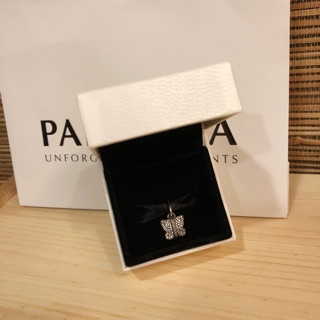 正品出清美國帶回pandora蝴蝶結鑽飾吊飾