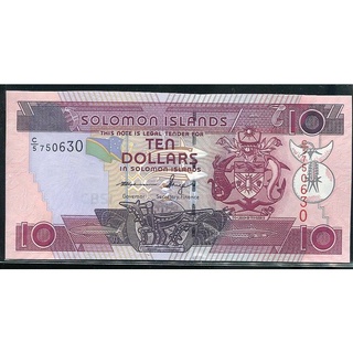 【紙幣】SOLOMON IS. (所羅門) P27c 10 Dollars ， ND 2009 , 品相全新UNC
