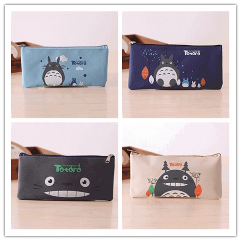 台灣現貨 超低價限量秒殺 日韓可愛卡通龍貓筆袋筆袋牛津布大容量簡約龍貓鉛筆袋牛津布筆袋整理袋動漫鉛筆袋帆布