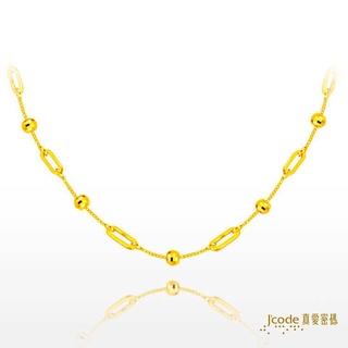 【j’code真愛密碼】點點鍊戀 黃金項鍊 9999純黃金 時尚 幾何 添嫁妝 情人 禮物