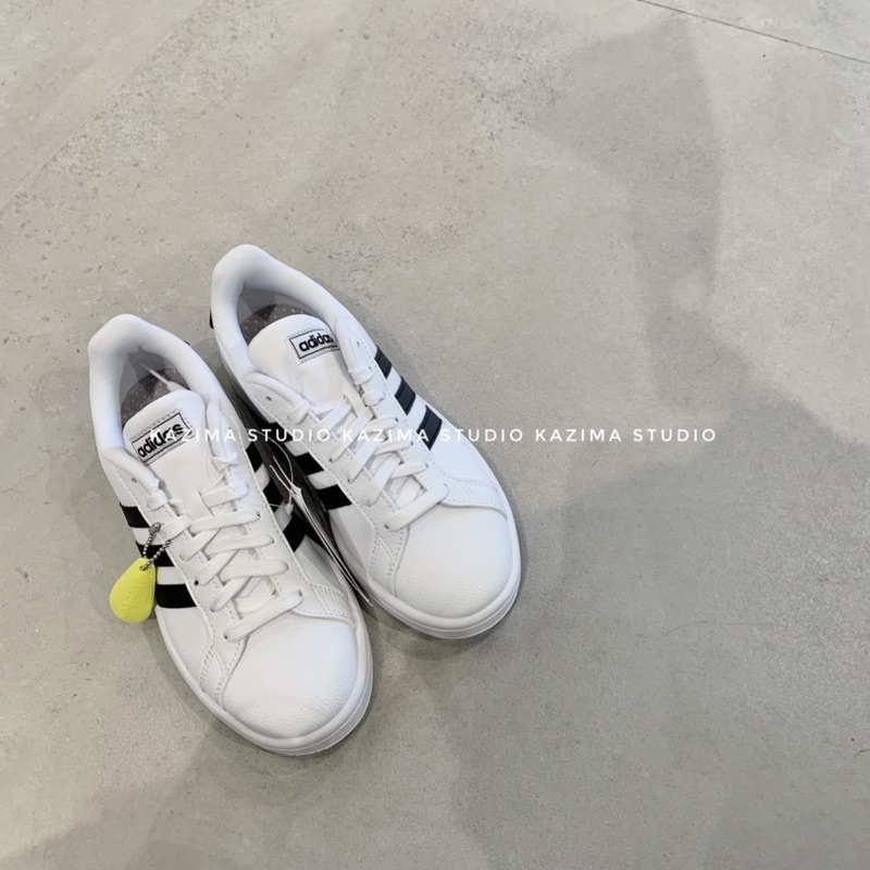 Kazima Adidas Neo 黑底白線 黑白 白 白色 小白鞋 似 Stan Smith Superstar 金標