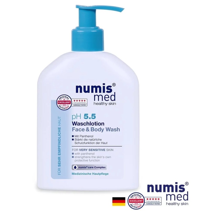 總代理公司貨/德國Numis med樂美思pH5.5敏弱肌洗臉沐浴二合一