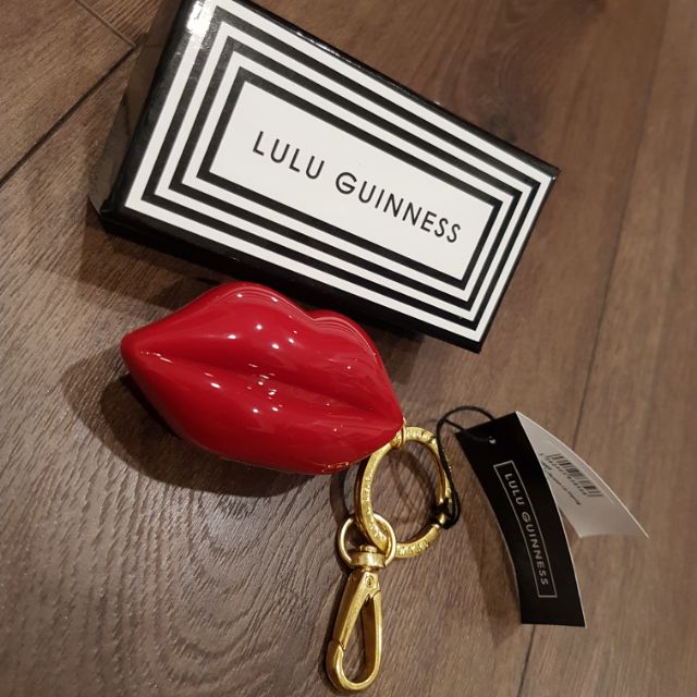 LULU GUINNESS LIPS 紅唇 掀蓋式鑰匙圈 專櫃購入 正品