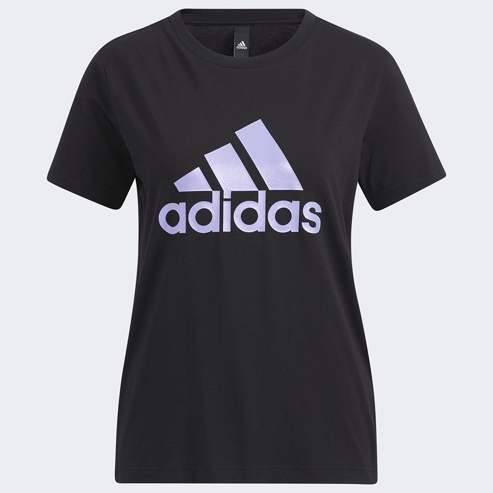 Adidas FUTURE ICONS 女裝 短袖 T恤 LOGO 棉 黑紫【運動世界】HE9982