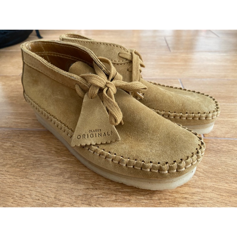 英國品牌克拉克 Clarks Originals Desert Weaver boot 袋鼠車工帆船鞋 駝色麂皮 女鞋