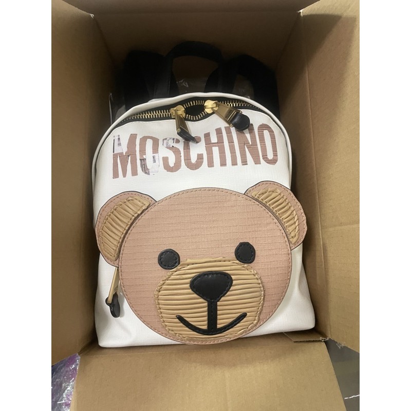 義大利精品moschino立體紙箱熊後背包