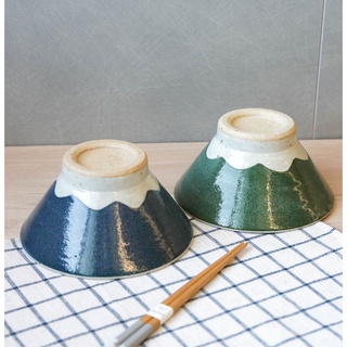 現貨 日本製美濃燒富士山造型手工繪製餐碗 | 飯碗 湯碗 富士山 廚房 餐具 陶器 陶碗 日本 富士通販