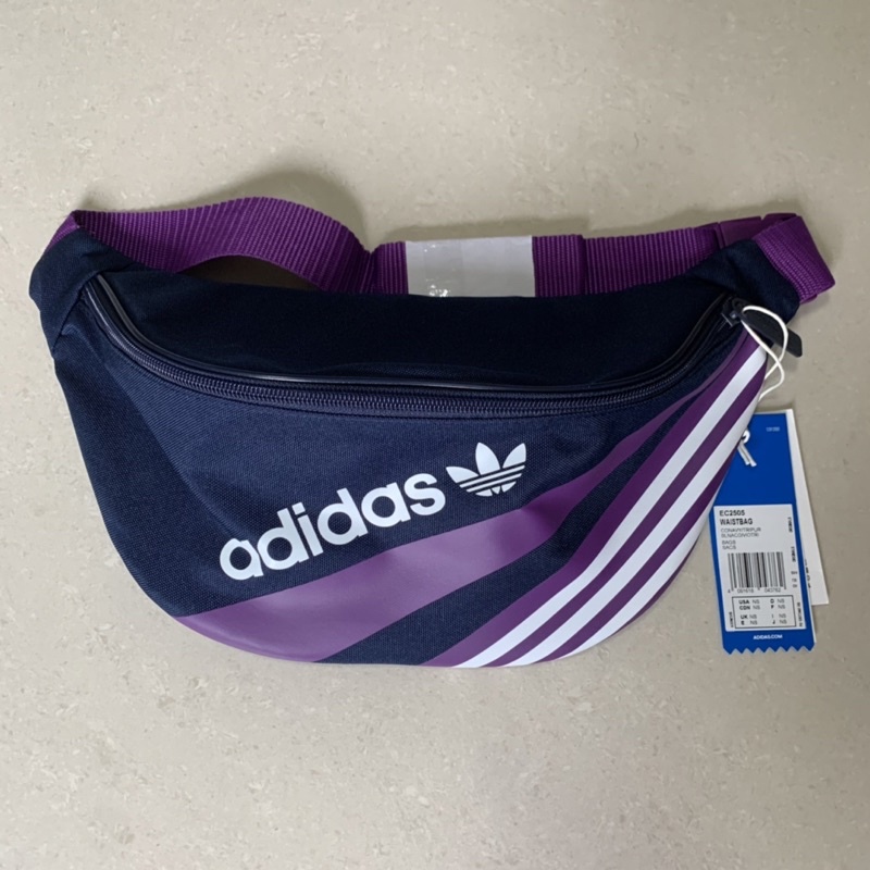 全新 adidas 腰包 胸包 藍紫配色