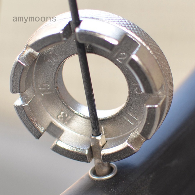 Amymoons 8口铬钼钢山地自行车辐条扳手 编轮组钢丝调整工具 单车配件