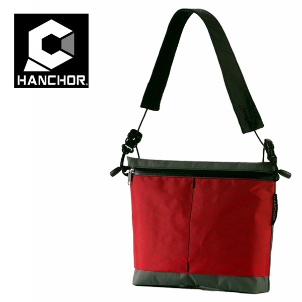 【Hanchor 台灣】SURFACE 輕量化胸前包 斜背包 側背包 隨身包 紅灰色 (OD04)