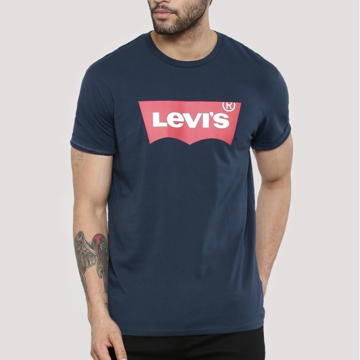 Levi's 短袖T恤 男裝 LOGO款 T恤 短袖 短T-Shirt 素T 圓領上衣 L30139 深藍色(現貨)