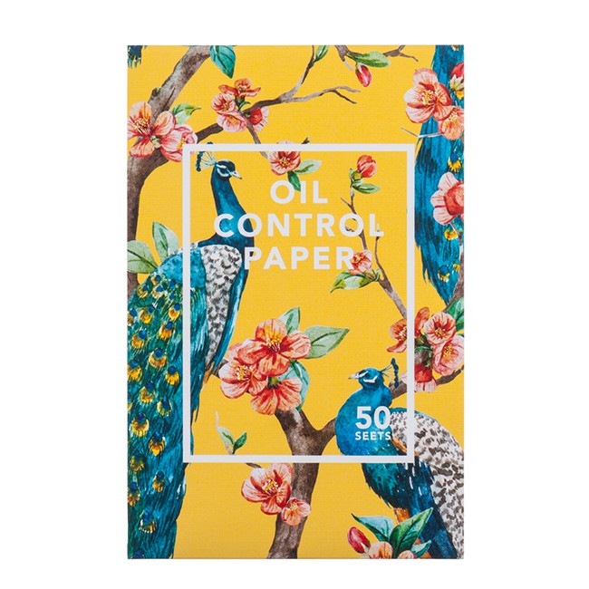 日本箔一金箔孔雀 花吸油面紙金箔生まれのあぶらとり紙 孔雀 華 1冊 50枚綴り Mr Qq 蝦皮購物