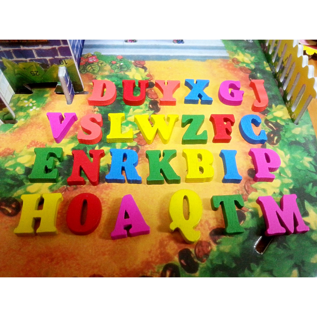 【現貨】彩色木製英文字母/居家/教室佈置裝飾/美編英文字母/木頭字母diy手作材料
