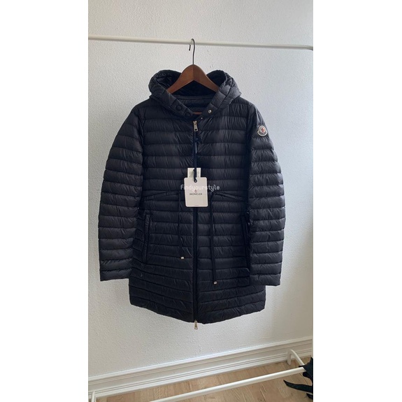 Findyourstyle 正品代購 moncler barbel 黑色長板連帽羽絨外套 可收腰