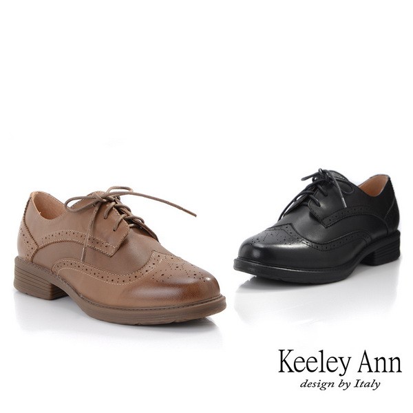 Keeley Ann 雕花綁帶懷舊低跟牛津鞋(2351381)