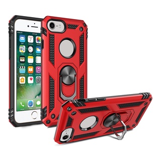 適用於 Iphone 6 6s 7 8 Plus X XR Xs Max 外殼手機套的全面保護套帶環形支架車載磁鐵護甲殼