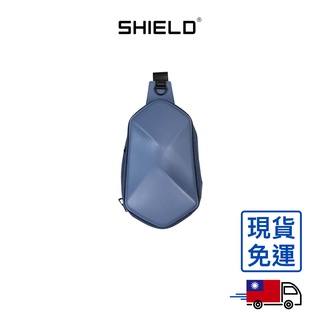 SHIELD 全境機能通勤斜肩包 防水硬殼 防盜包 充電 多層卡夾 珊瑚藍