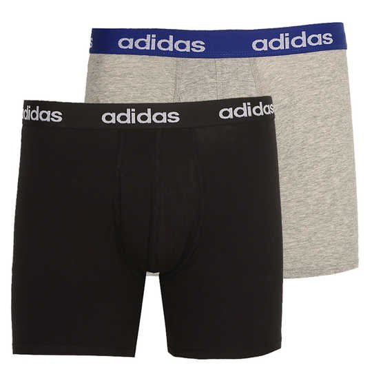 ADIDAS LINEAR BRUEF 2P 兩入組 男生內褲 平口內褲 GN2072 黑x灰【iSport商城】