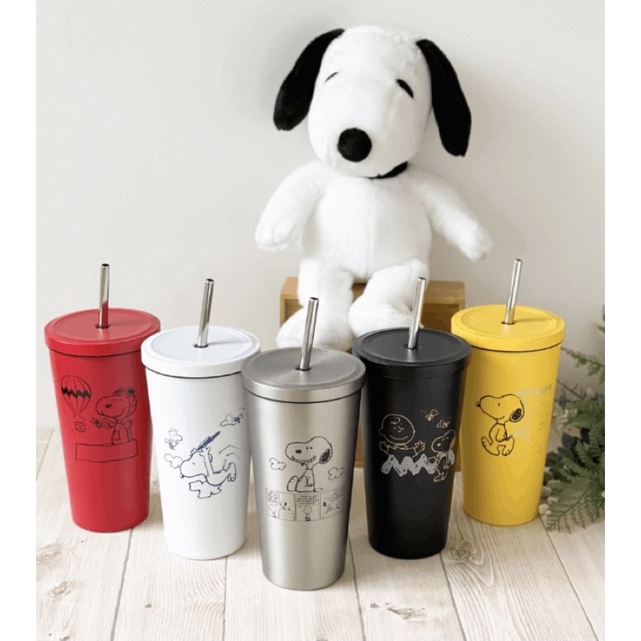 7-11史努比 snoopy 304不銹鋼保冷吸管杯（全新現貨）