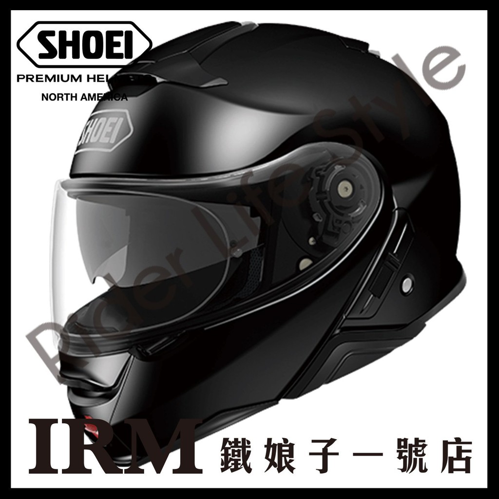 .【鐵娘子一號店】日本 SHOEI NEOTEC II 可樂帽 汽水帽 下巴可掀 內置墨片 NEOTEC2。亮黑