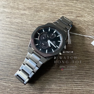 []錶子$行頭[] CASIO EDIFICE 太陽能 計時碼表 輕薄 手錶 - 槍黑色 (EFS-S570DC-1A)