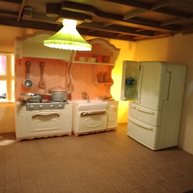 森林家族 廚房 冰箱 爐灶 組