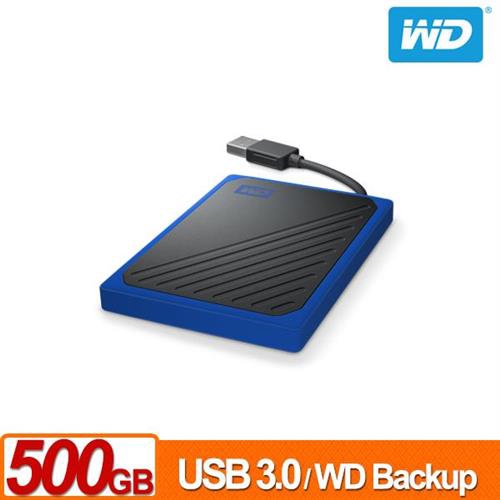 WD 威騰 My Passport Go 500GB 外接式固態硬碟 (深藍)