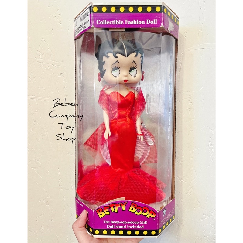 美國🇺🇸1998年 12吋 Betty boop doll 美女貝蒂 貝蒂 古董娃娃 古董玩具 收藏 娃娃 紅洋裝