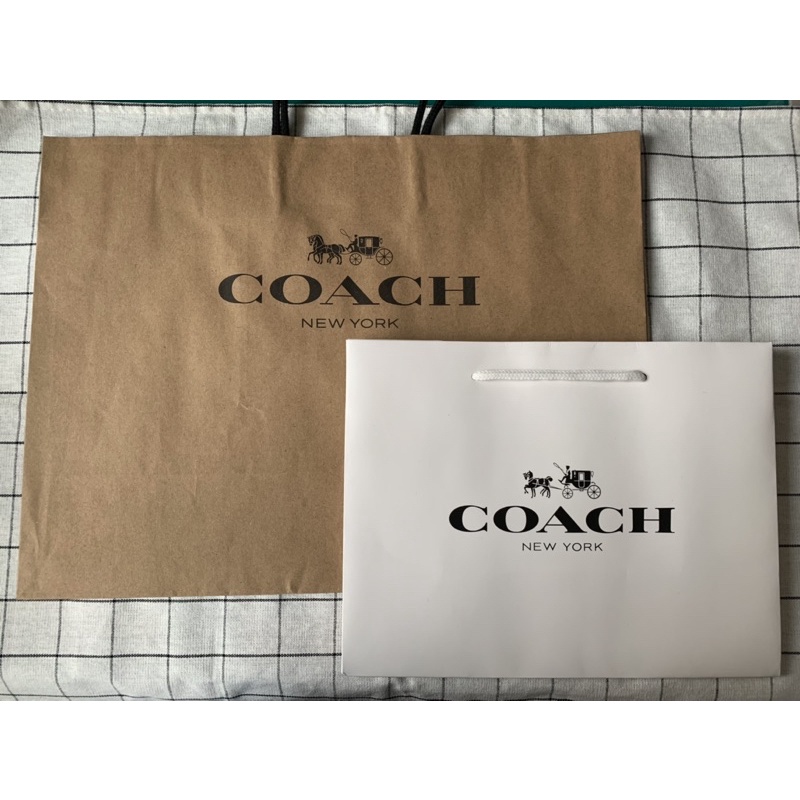 coach 蔻馳 專櫃 原廠 紙袋 禮品袋 手提袋 送禮 波士頓包 肩背包 手提包 送禮 自用 相機包