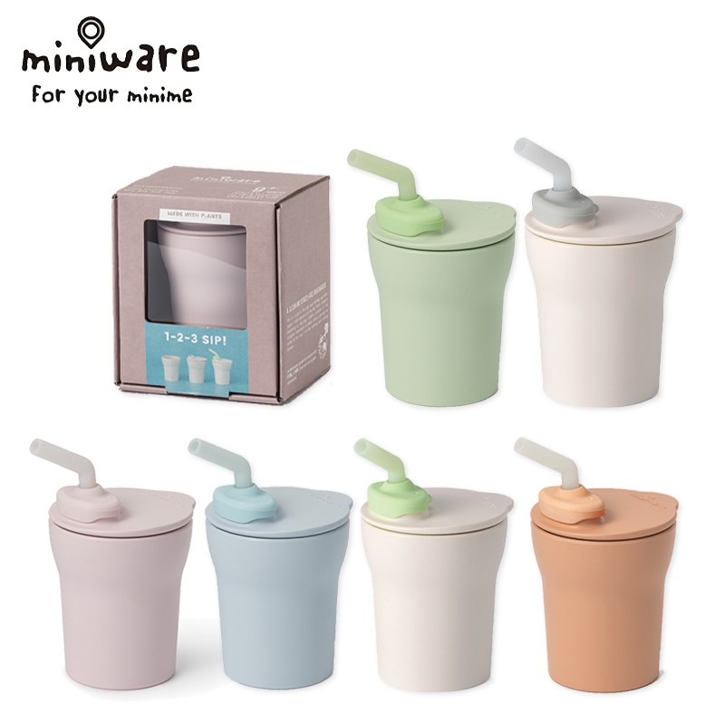 Miniware 天然聚乳酸兒童學習-愛喝水水杯組(多款可選) 米菲寶貝