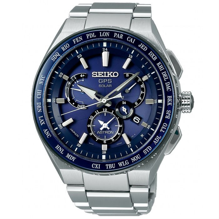 【聊聊私訊甜甜價】Seiko 精工Astron 8X53-0AV0B時尚鈦兩地時間太陽能GPS校時腕錶/46mm